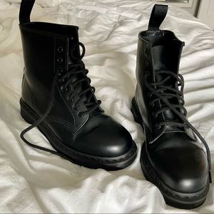 NEW Doc Marten Solid Black Combat Boot